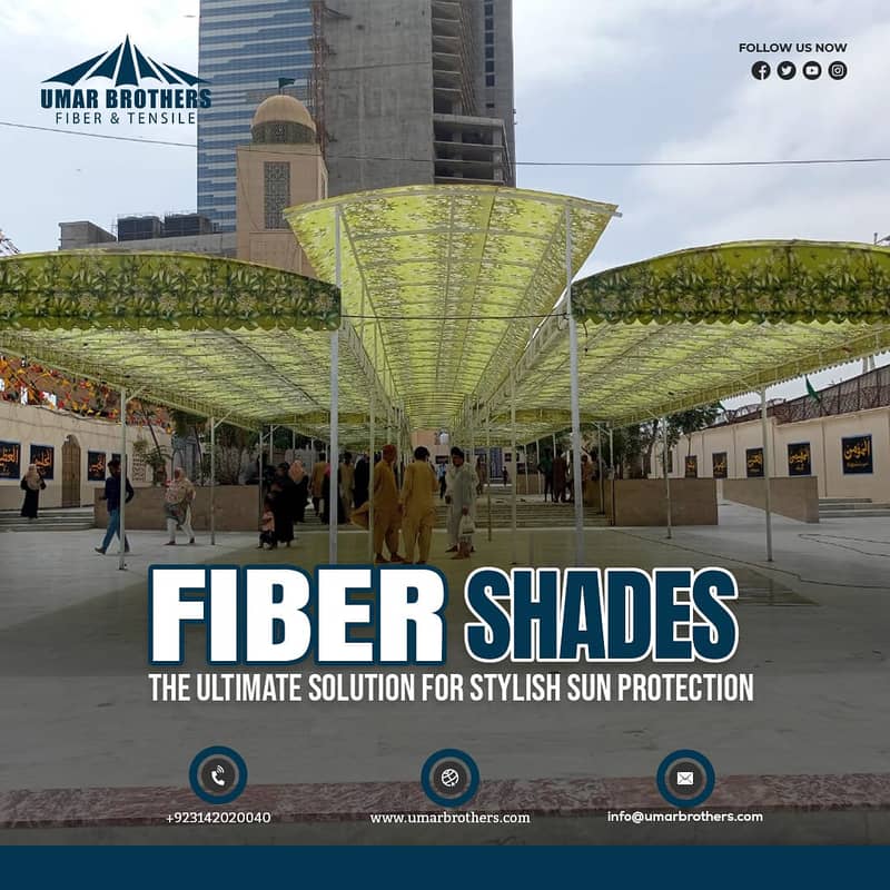 Fiber Glass | Parking Shade | Fiber Shade | Tensile Shed | Fiber Work 7