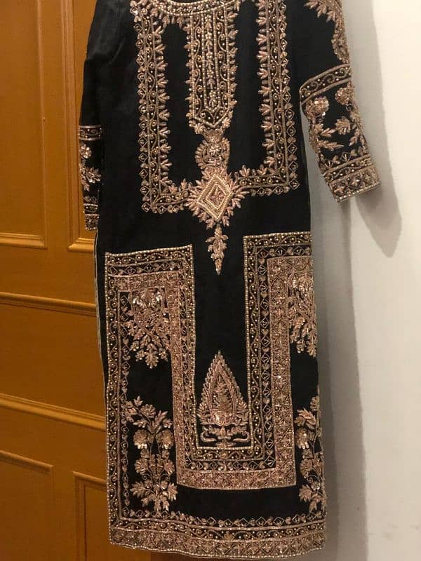 Black hand work dress 1