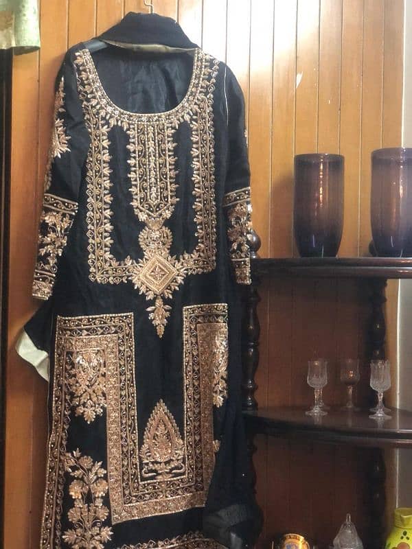 Black hand work dress 5