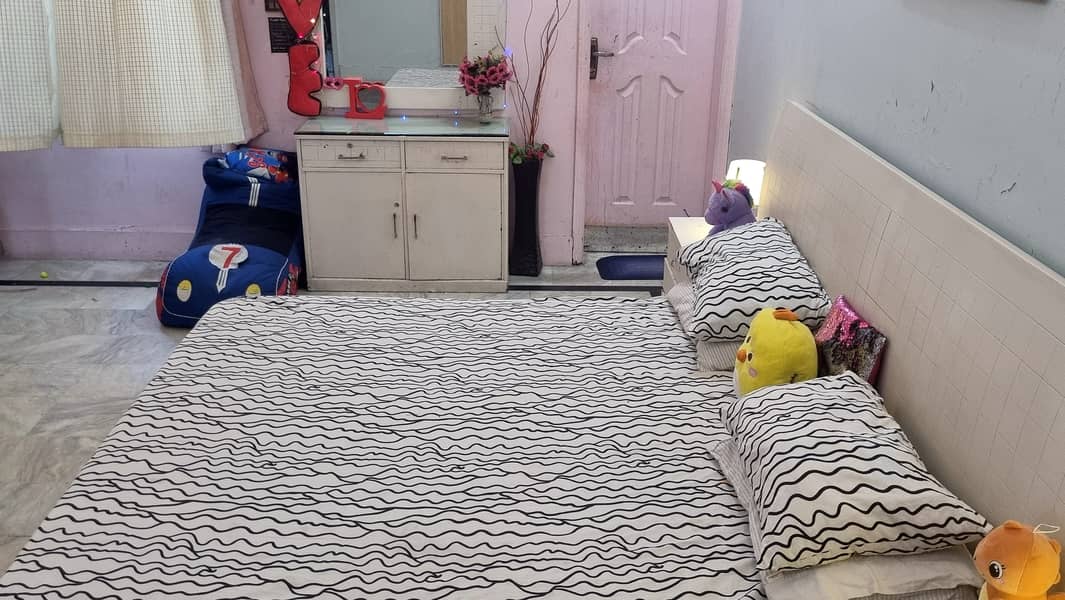 Double Bed with Side Tables and Mattress 1