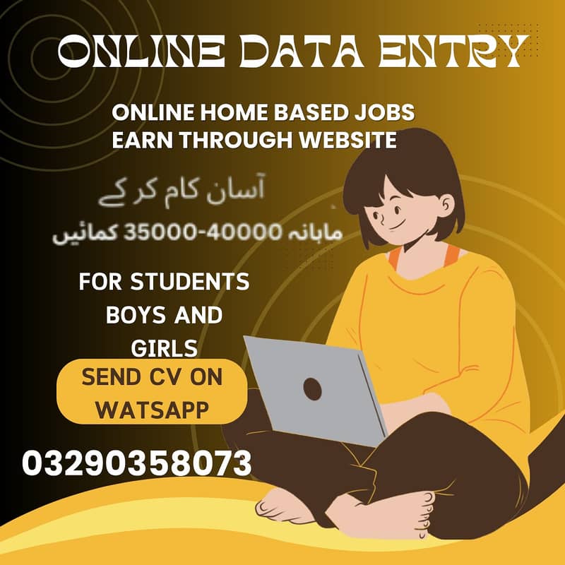 Home Based Online job Available Male & Females Students, Freshers 0