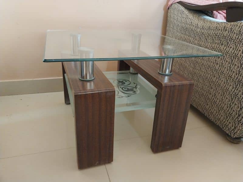 2 seater sofa and center table for sale 6