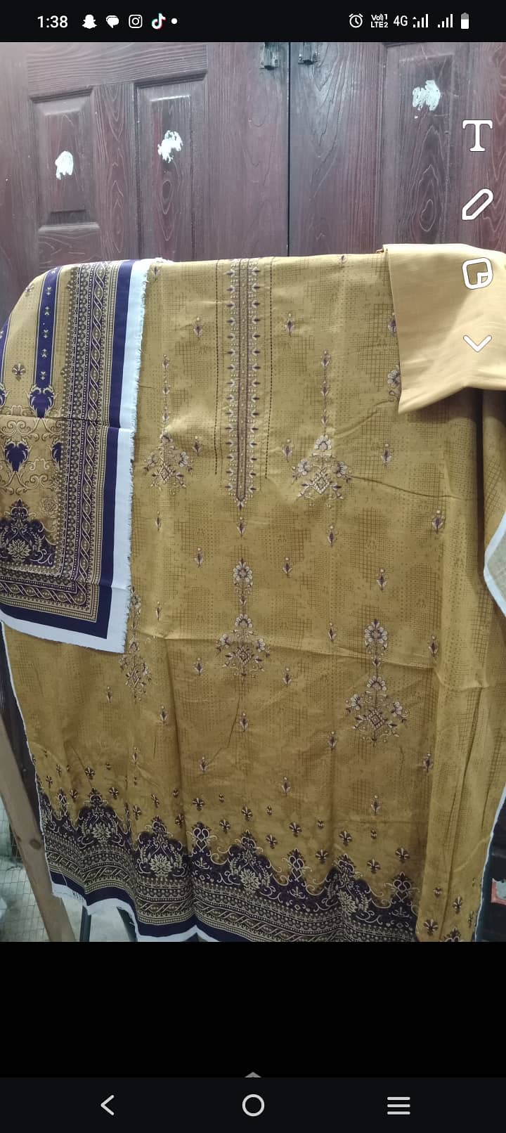 3 piece embroidered khaddar suit. 5