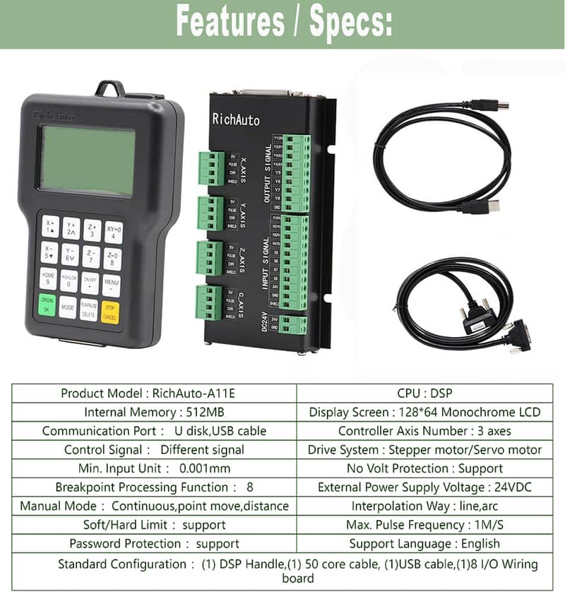 Richauto A11 DSP Controller for 3 Axis CNC Machine in Pakistan 3