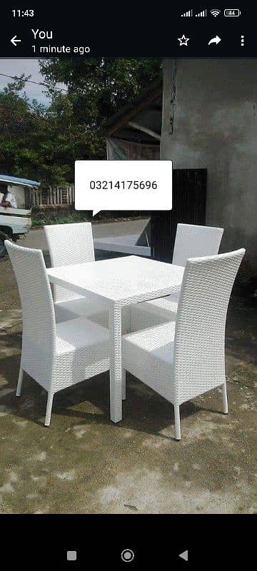 RATTNA OUTDOOR GARDEN RATTAN UPVC FURNITURE SOFA SET CHAIRS TABLE UMBR 6