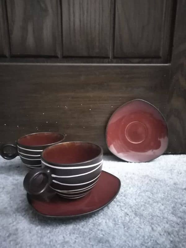 Crockery -  6 coffee &Tea cups sucr, Bowls, Tefal pans, Dry fruit tray 1