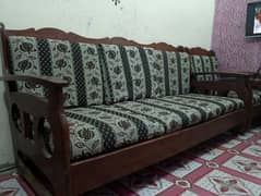 wood sofa set