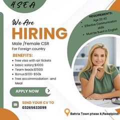 Hiring for CSR agents