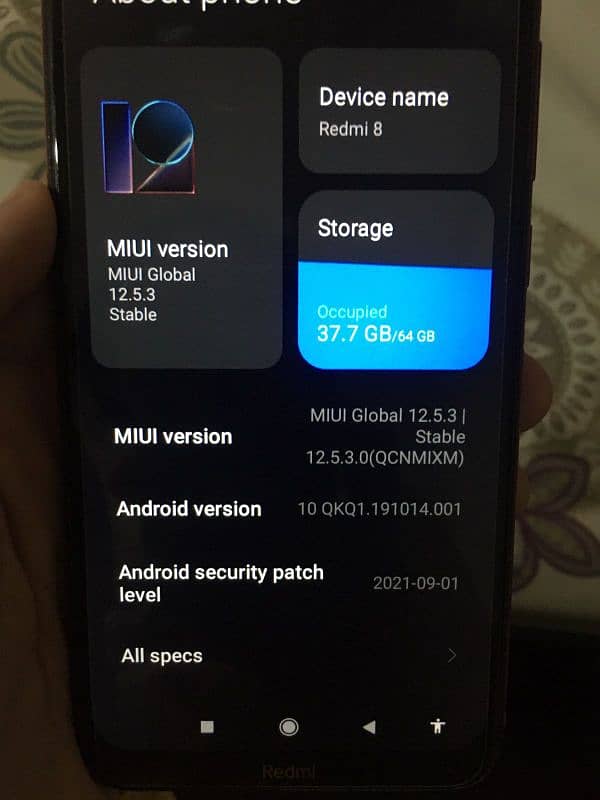 Redmi 8 One hand use only good condition fast speed 2