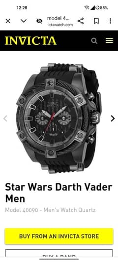 invicta star wars darth vader Men