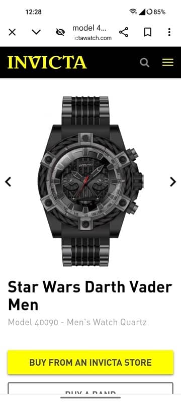 invicta star wars darth vader Men 3