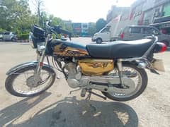 Applied For Honda CG - 125 SELF START Model 2024 Gold Edition Black