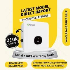 New Growatt 10kVA On grid Solat Inverter Latest Model