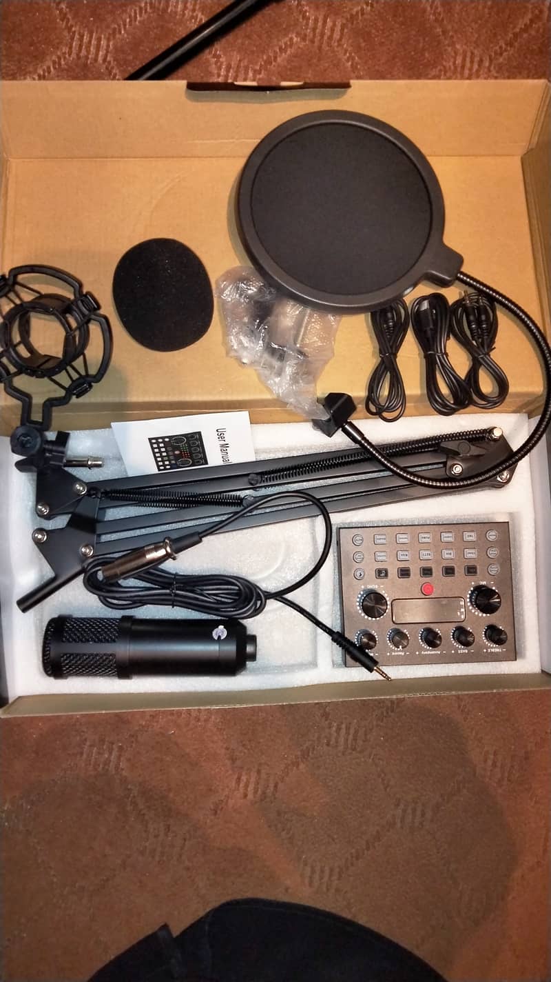 v8 mixer sound card condenser mic kit BM800 1