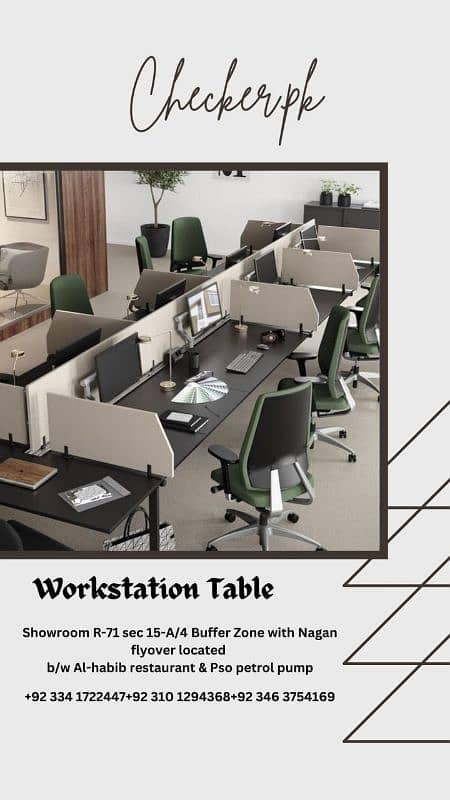 office executive table, workstation, cubical, reception counter, chair 2