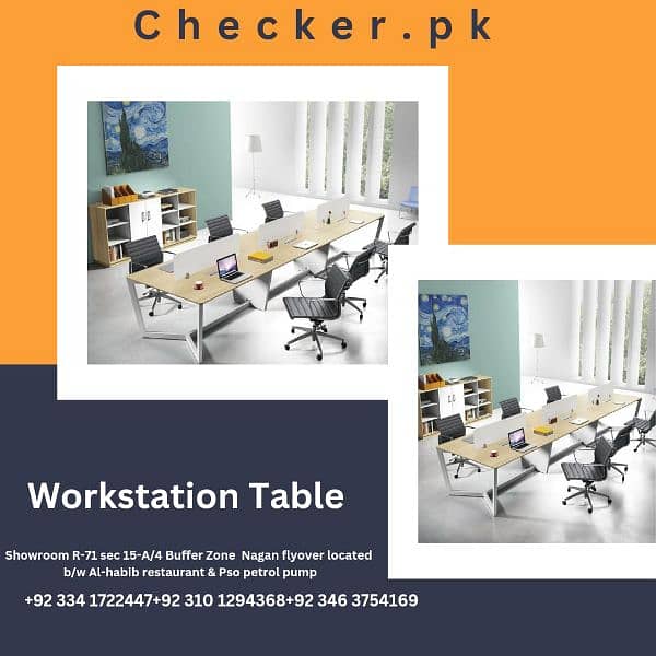 office executive table, workstation, cubical, reception counter, chair 9