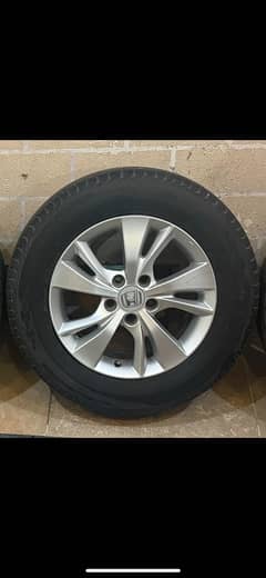 Honda genuine alloy rim and tyer