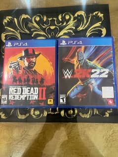 RDR2 AND WWE 2k22 PS4 JUST SEAL OPEN 0