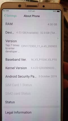 oppo f5 Model CPH 1723 Condition 10/10