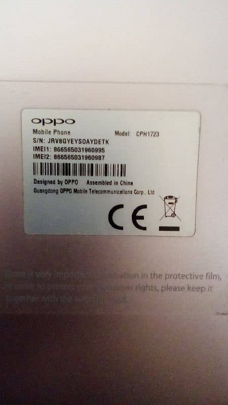 oppo f5 Model CPH 1723 Condition 10/10 2