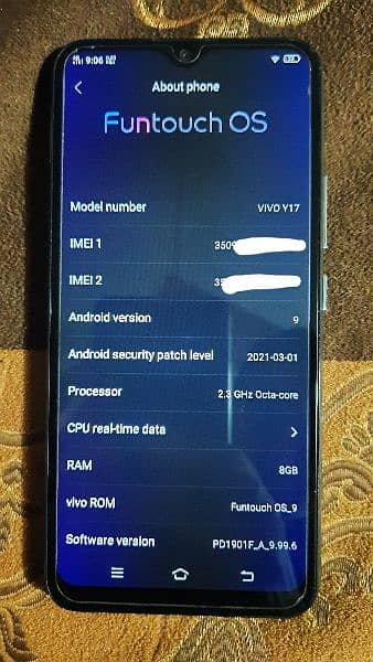 vivo y17.8/256 only mobile 4