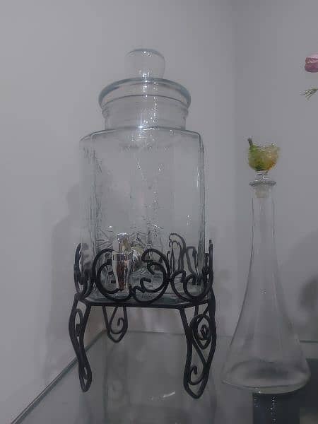 10 liter glass dispenser with tap 1