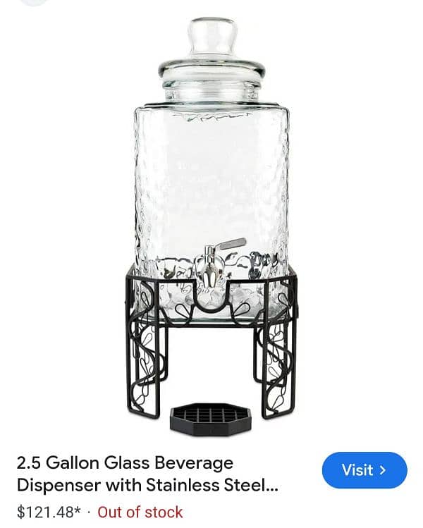 10 liter glass dispenser with tap 3