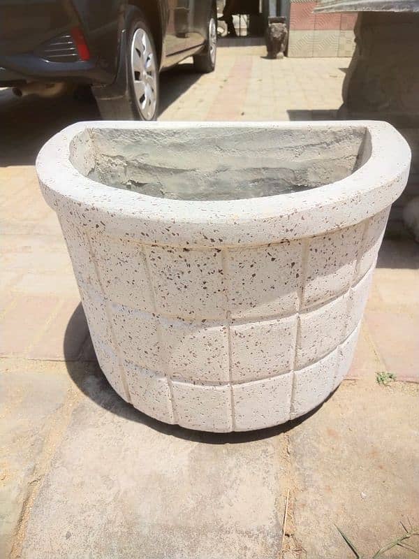 Precast outdoor garden cement planter flower pot 0