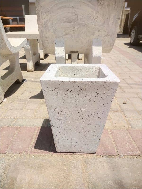 Precast outdoor garden cement planter flower pot 2