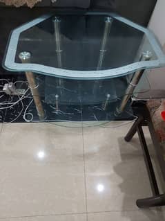 glass Tv trolly