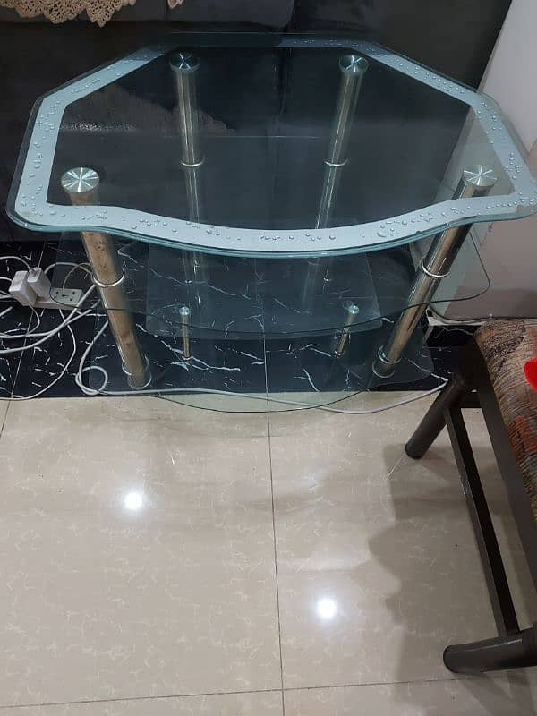 glass Tv trolly 0