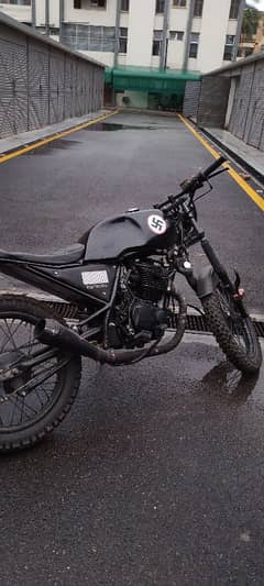 ravi piaggio converted into cafe racer 0