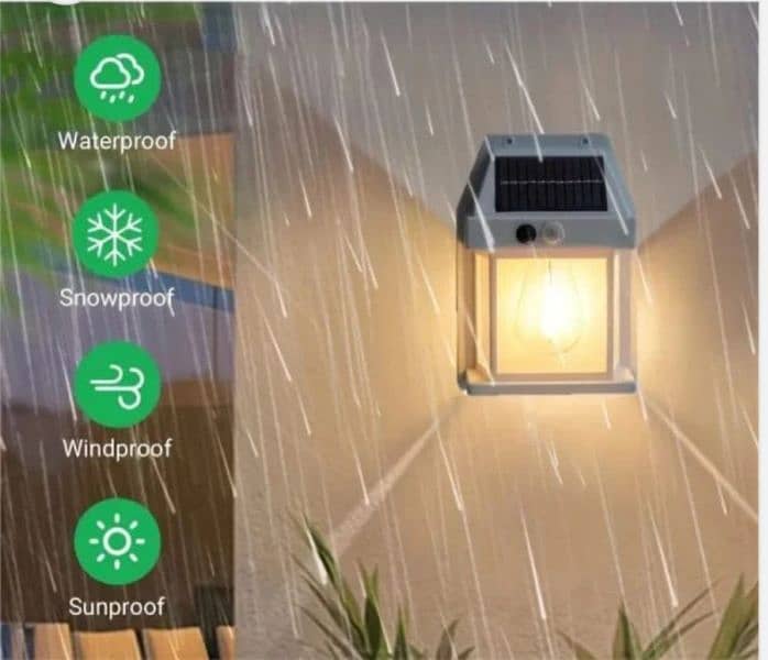 Solar outdoor night wall lamp waterproof 1