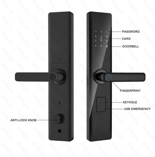 wireless wifi smart electric door lock tuya application k11 model 2