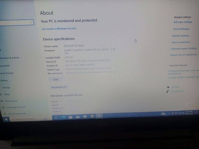 Laptop Dell i7 5 generation 3