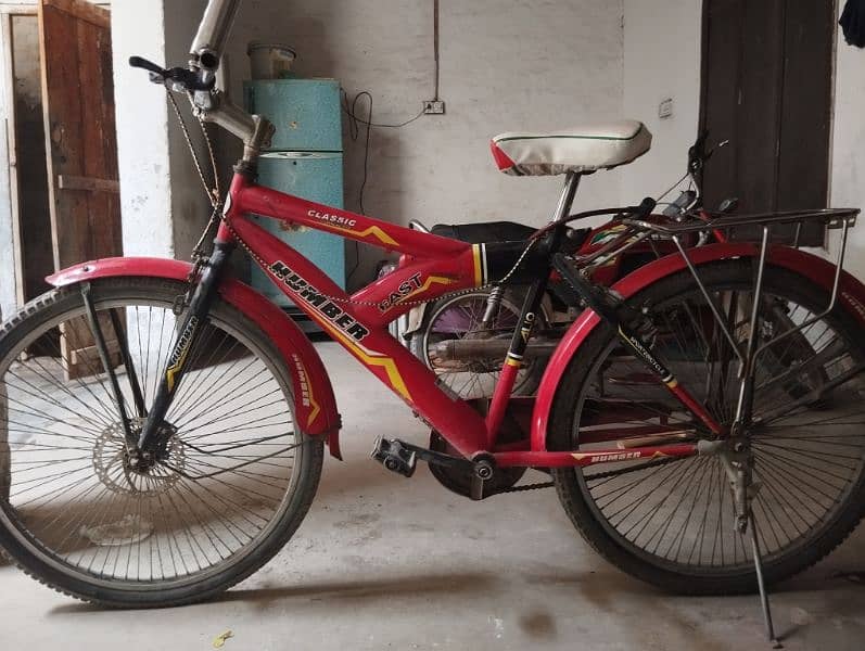 red coloured Humber bicycle 1