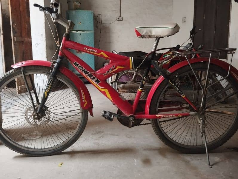 red coloured Humber bicycle 3