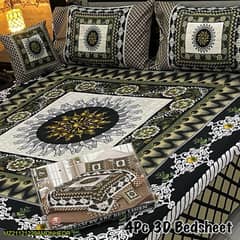 4 Pcs Crystal Cotton Printed Double Bedsheet