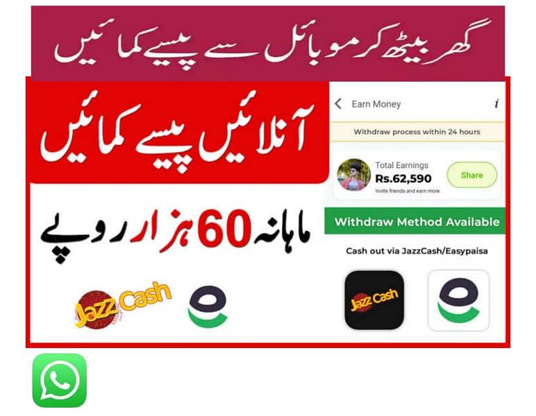 online job at home/jazzcash easypaisa/part time/full time 1