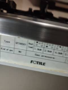 5 burners (hob) fortile