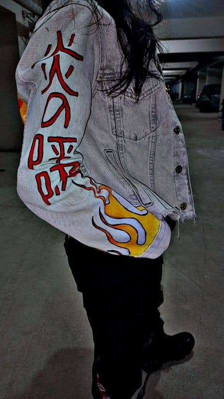 Hand painted Denim jacket 6