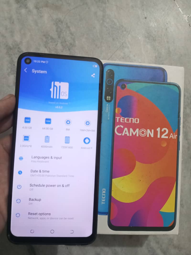 Tecno camon 12 air 64gb 4gb with box (03075491881) 1