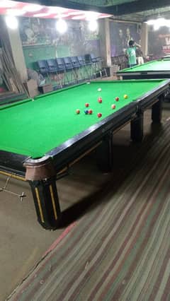 Rasson Steel cushion snooker table. 6/12