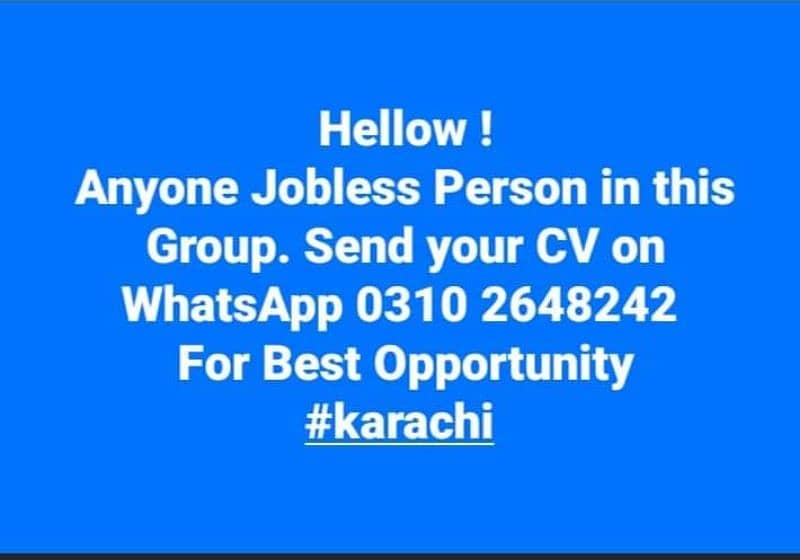 Vacancies Open in Karachi 0