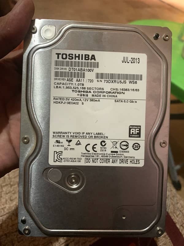 Toshiba 1TB Hard Drive 3