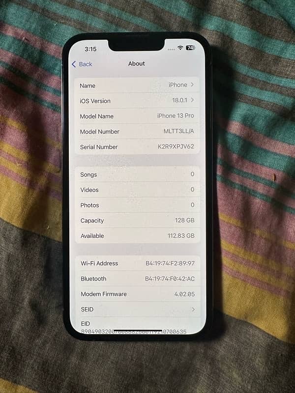 Iphone 13 pro JV 128 GB Seira Blue 4