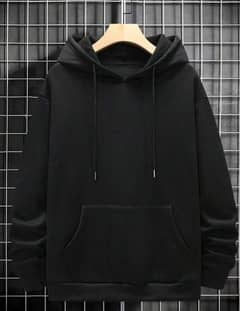 Man's Fleece Plain Hoodie 0