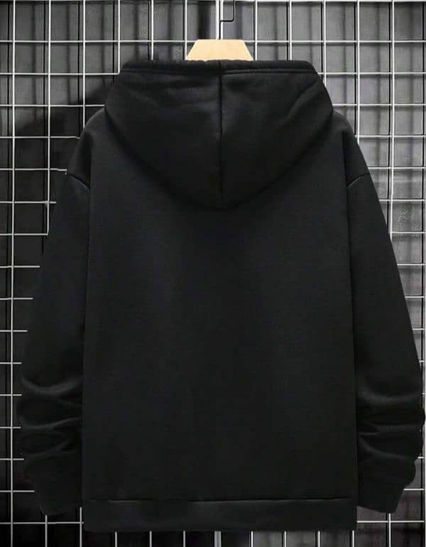 Man's Fleece Plain Hoodie 2