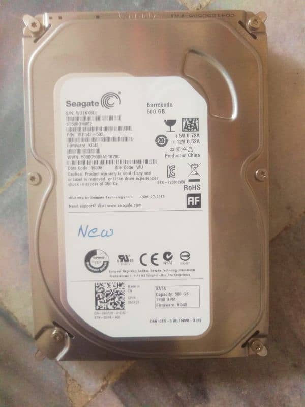 Seagate 500gb sata  hard drive 1