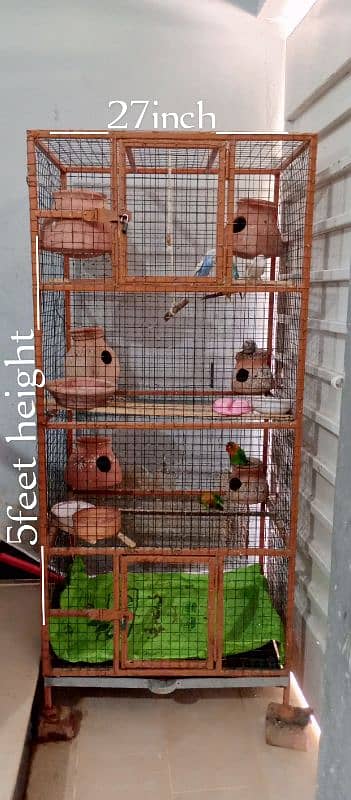 Birds cage / Australian parrots cage 2 portion l pinjra 0